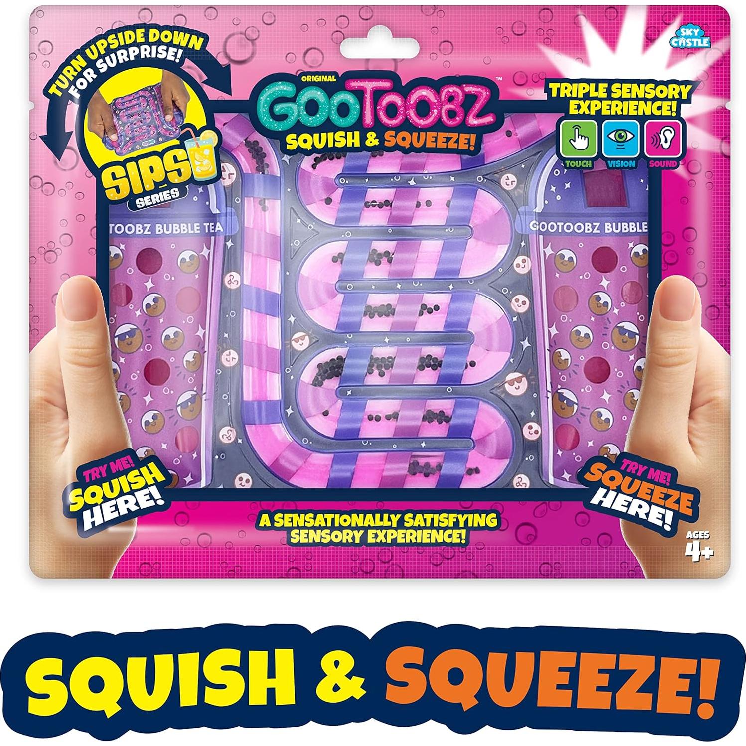 GooToobz Sips Sky Castle - Tubos Sensitivos Squishy Té de Burbuja