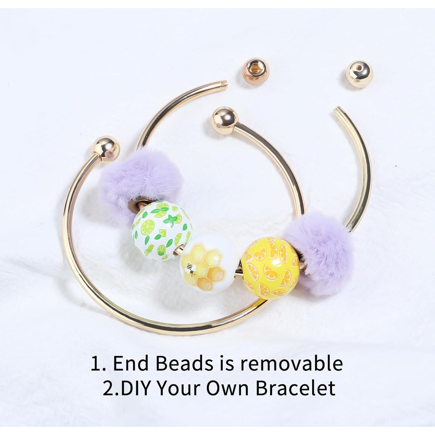 Brazaletes Ajustables de Acero Inoxidable Linsoir 2 Pcs 3mm