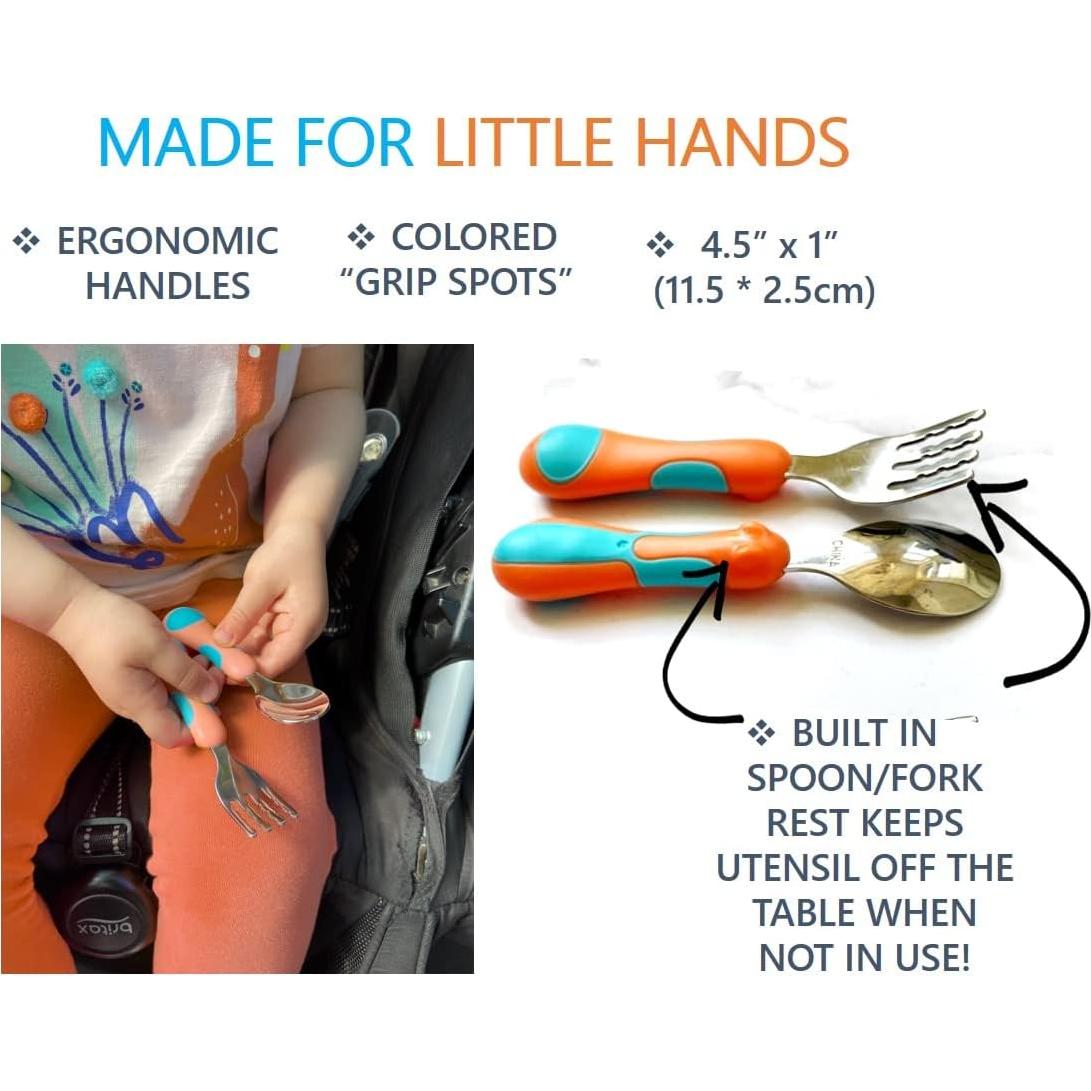 Juego de Cubiertos para Niños Kinsho - 6 Piezas Acero Inoxidable