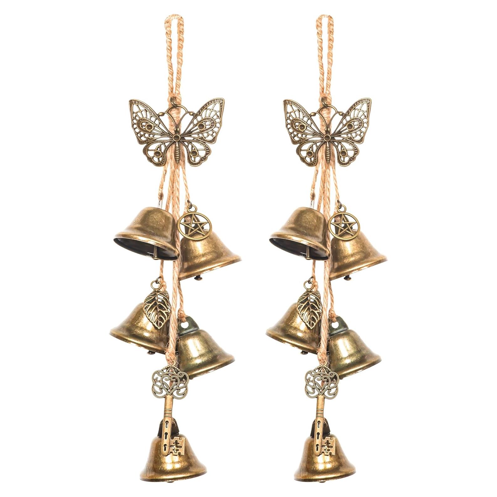 Juego de 2 Campanas de Bruja Ausicfen para Protección del Hogar