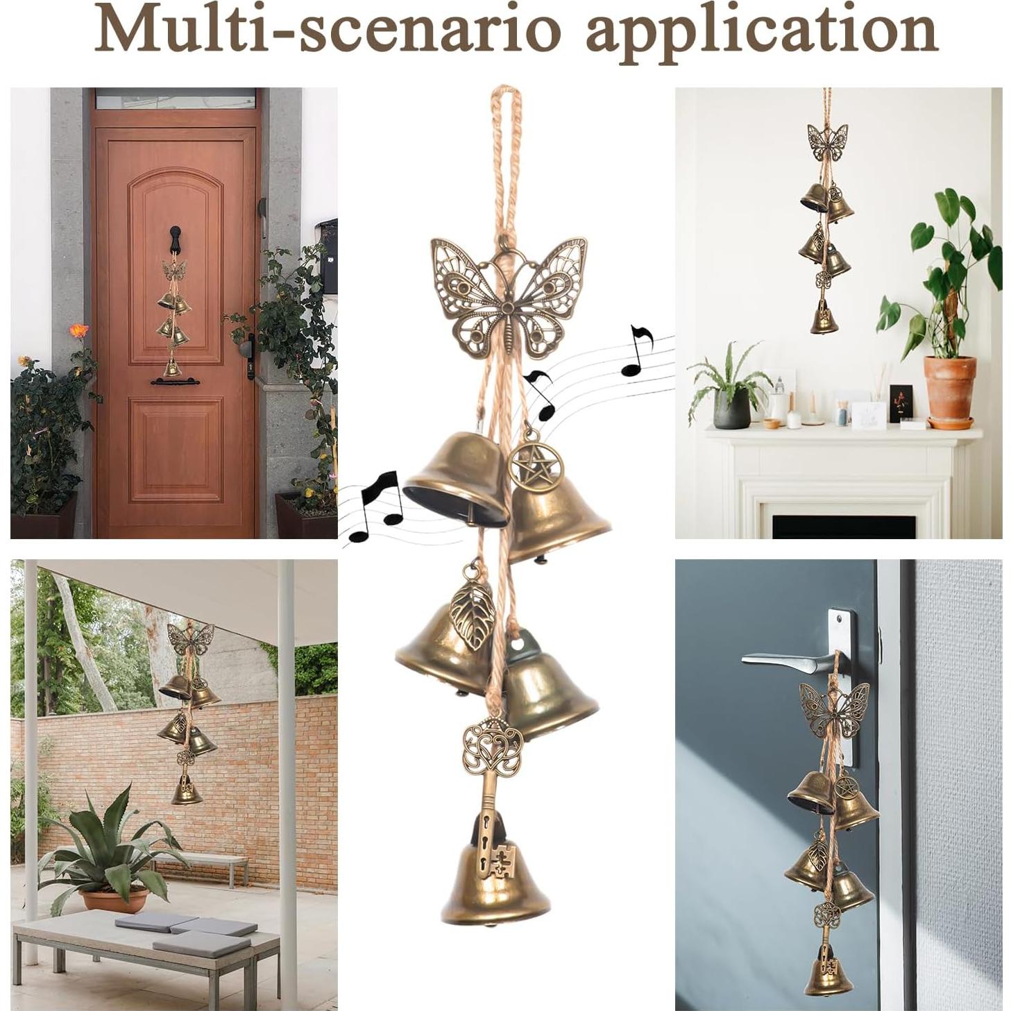 Juego de 2 Campanas de Bruja Ausicfen para Protección del Hogar