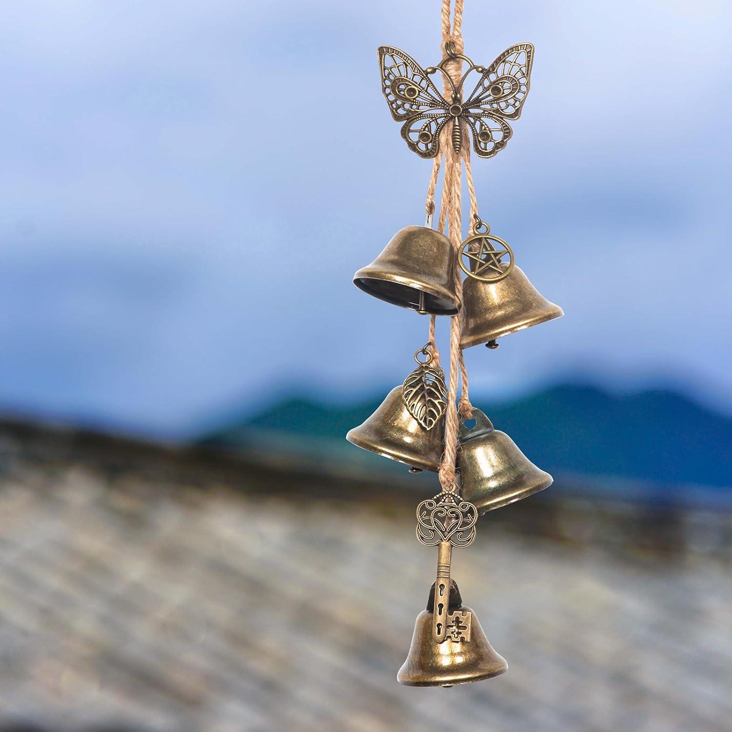 Juego de 2 Campanas de Bruja Ausicfen para Protección del Hogar