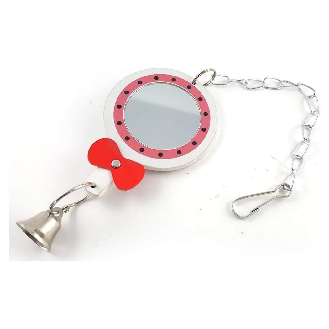 Juguete Espejo para Aves Litewood 32x8cm con Campana