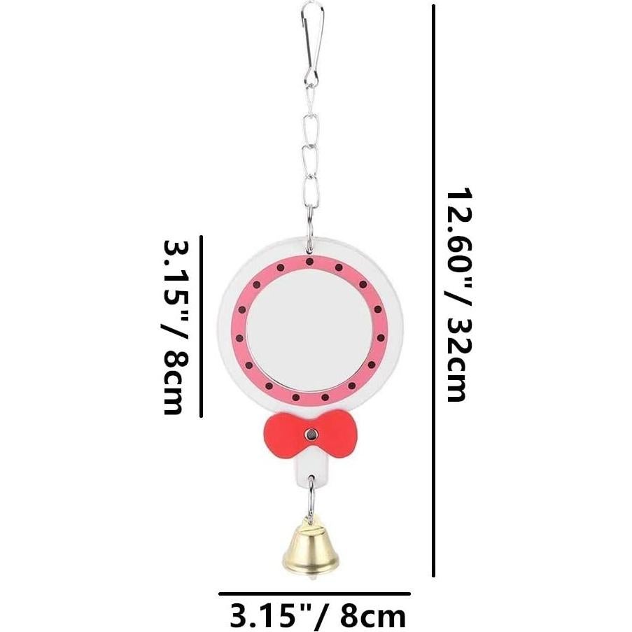 Juguete Espejo para Aves Litewood 32x8cm con Campana