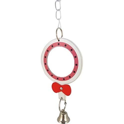 Juguete Espejo para Aves Litewood 32x8cm con Campana