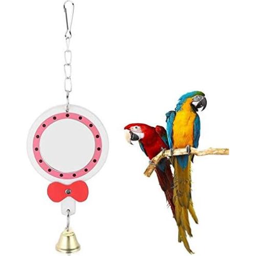 Juguete Espejo para Aves Litewood 32x8cm con Campana