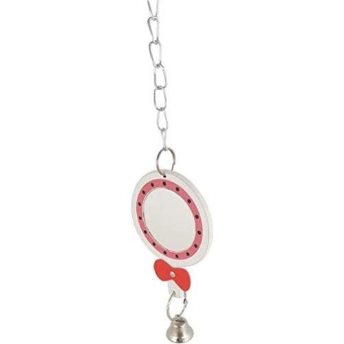 Juguete Espejo para Aves Litewood 32x8cm con Campana