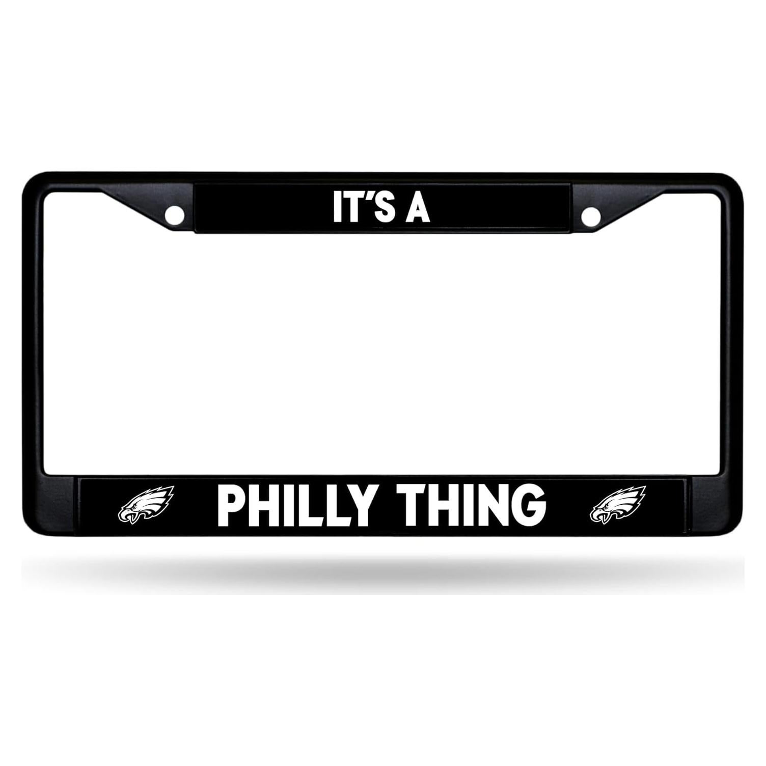 Marco de Auto Rico Industries NFL 30x15 cm Negro Cromado