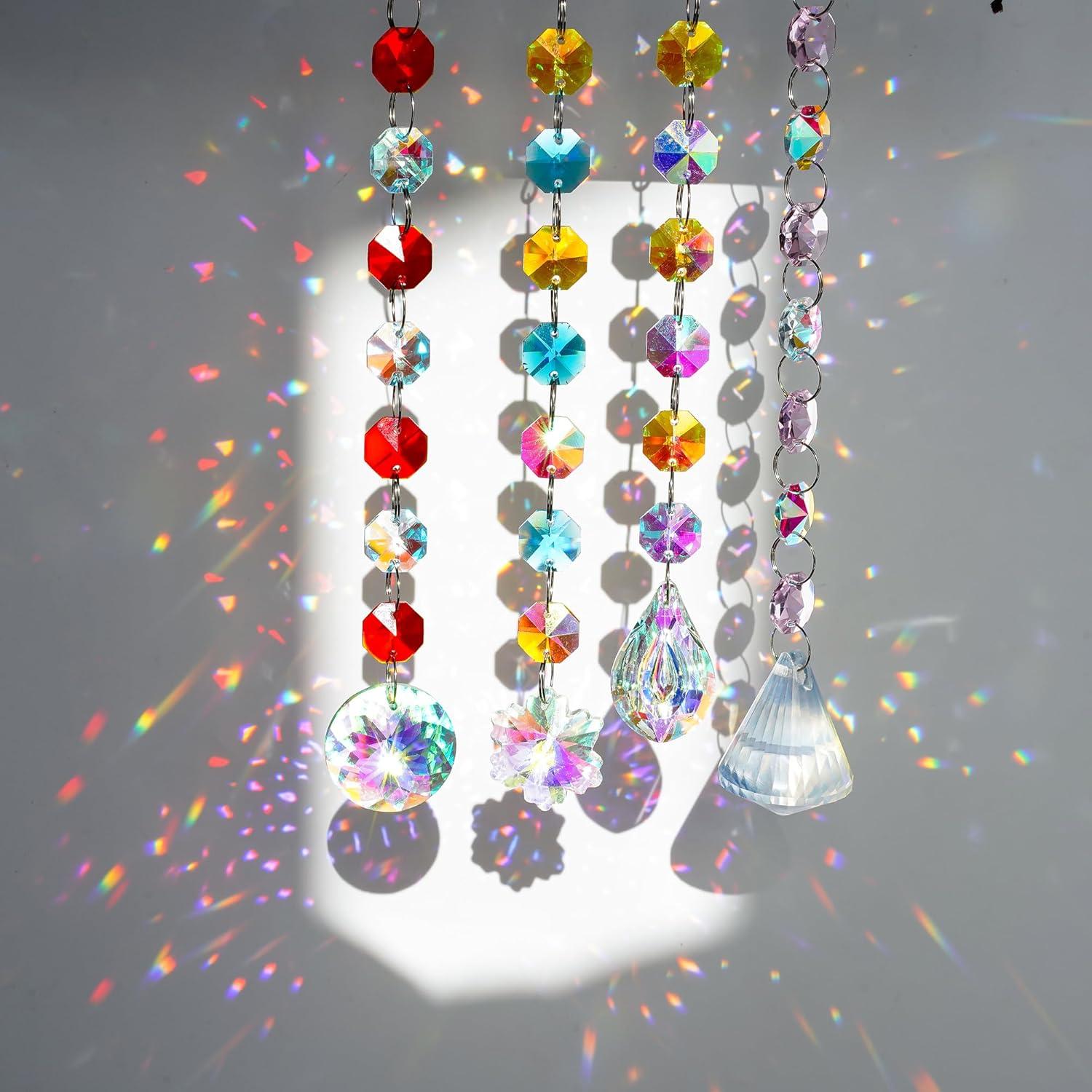 Kit de Suncatchers DIY Kanpura 164 Piezas con Prismas y Cuentas