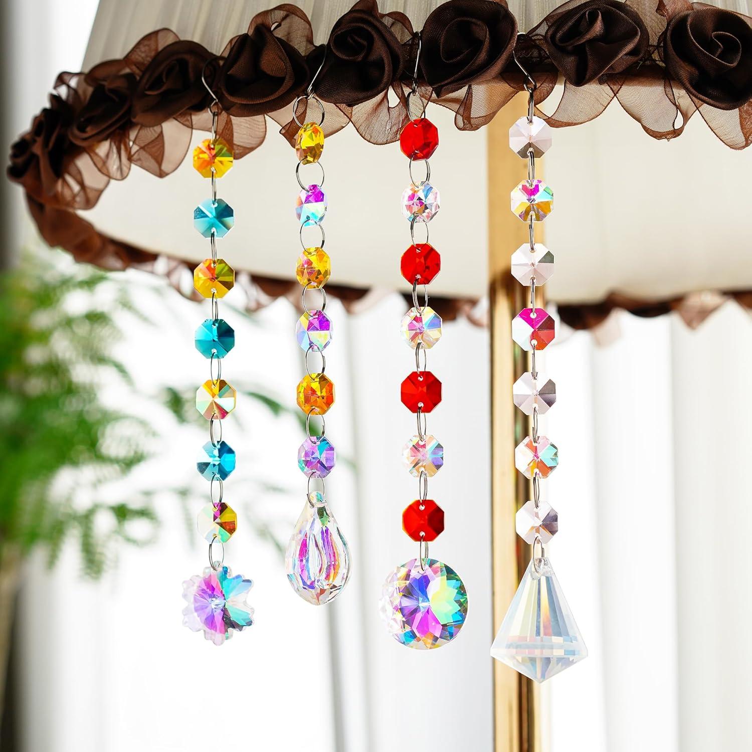 Kit de Suncatchers DIY Kanpura 164 Piezas con Prismas y Cuentas