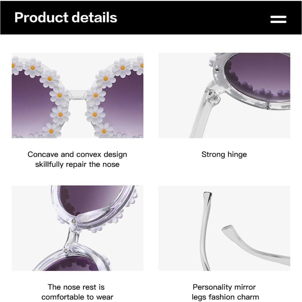 Gafas de sol redondas FBHLZ para niñas con protección UV400