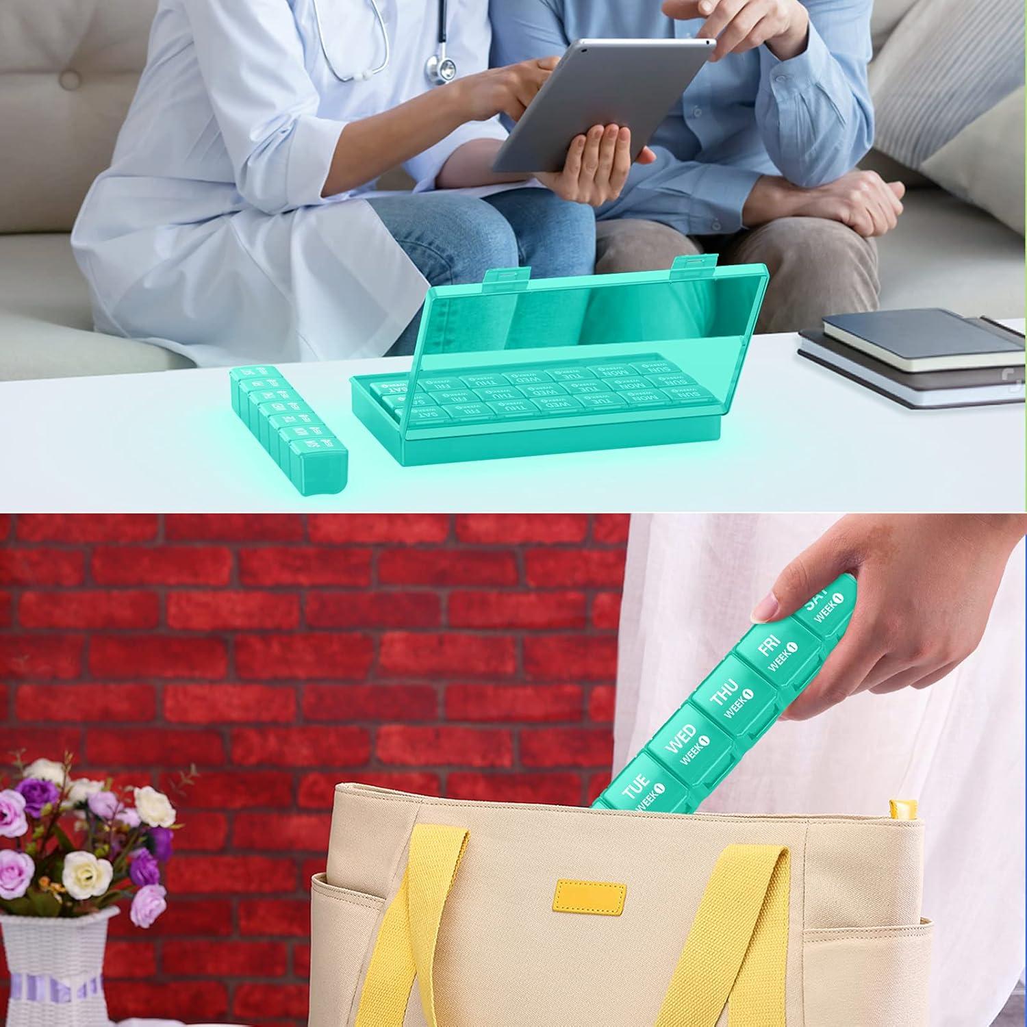 Organizador de Pastillas Mensual TookMag 28 Días Cian