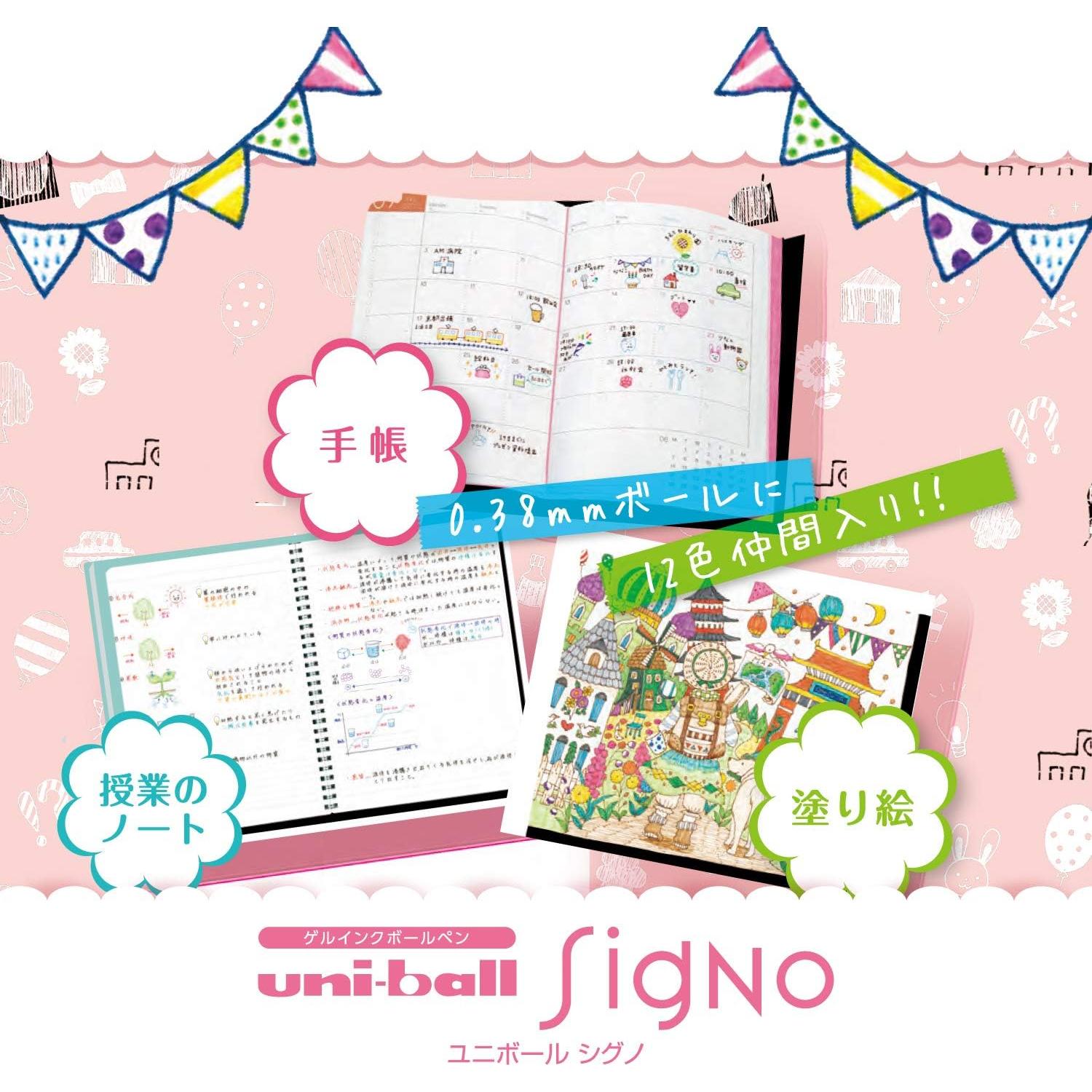 Bolígrafo de Gel Uni-ball Signo UM-151 - 0.38 mm - 10 Pcs