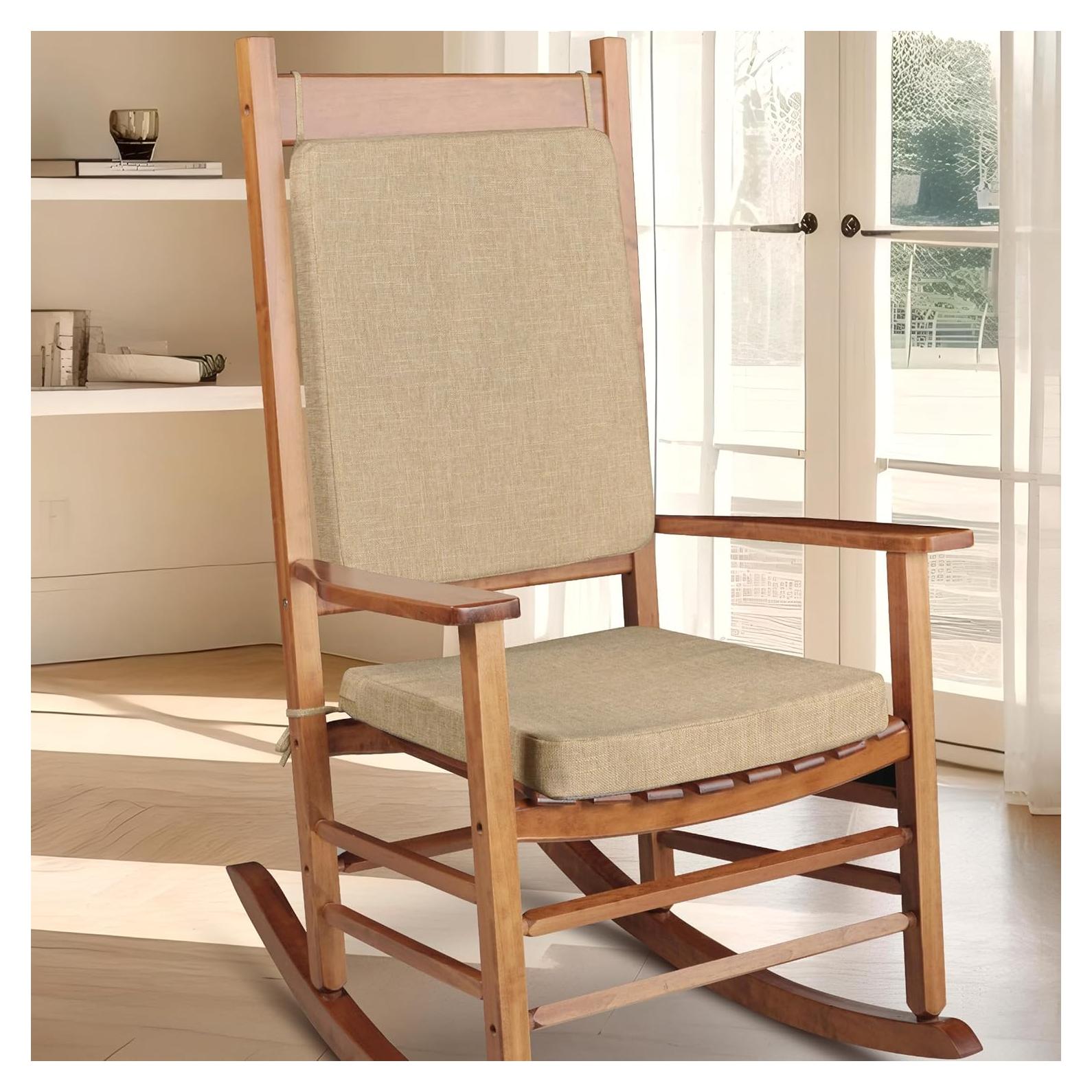 Juego de 2 Cojines para Silla Mecedora FlyGulls Beige 50.8x43.2cm