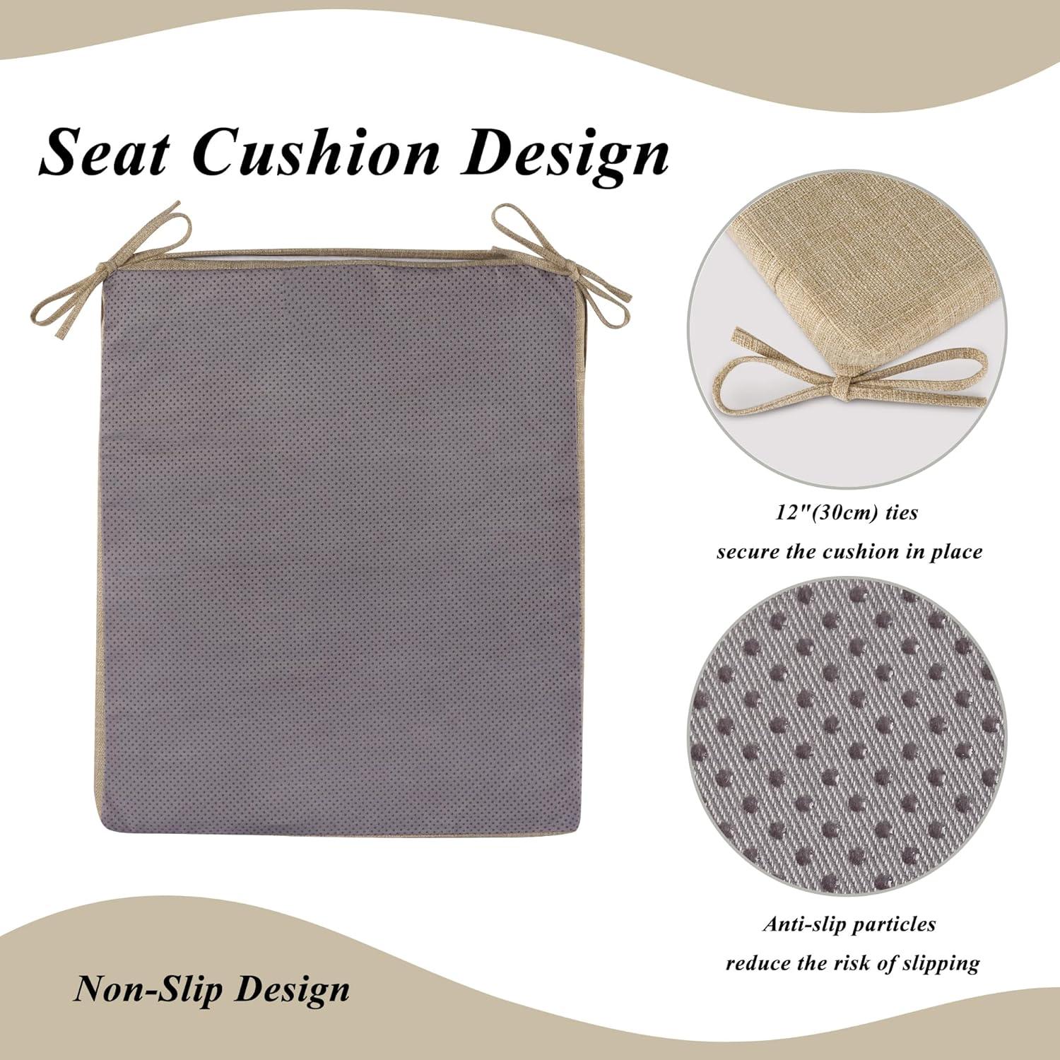 Juego de 2 Cojines para Silla Mecedora FlyGulls Beige 50.8x43.2cm