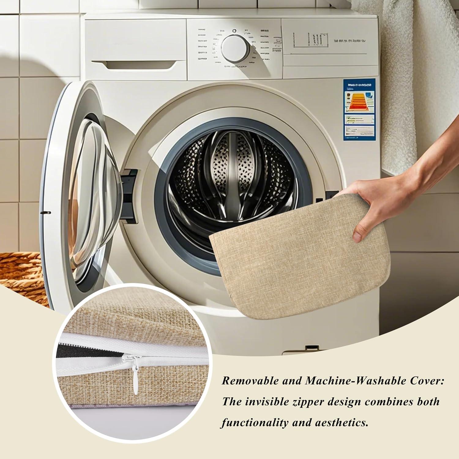 Juego de 2 Cojines para Silla Mecedora FlyGulls Beige 50.8x43.2cm