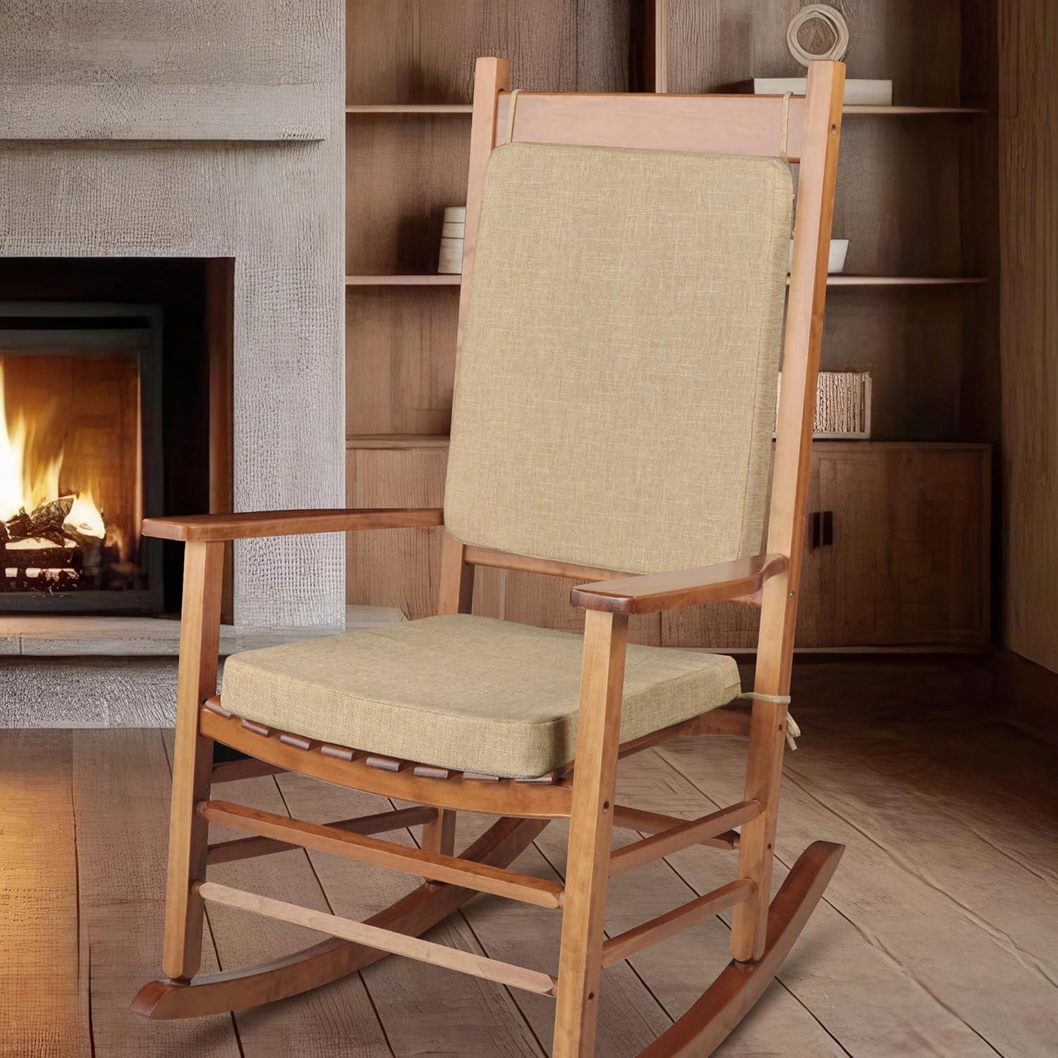 Juego de 2 Cojines para Silla Mecedora FlyGulls Beige 50.8x43.2cm