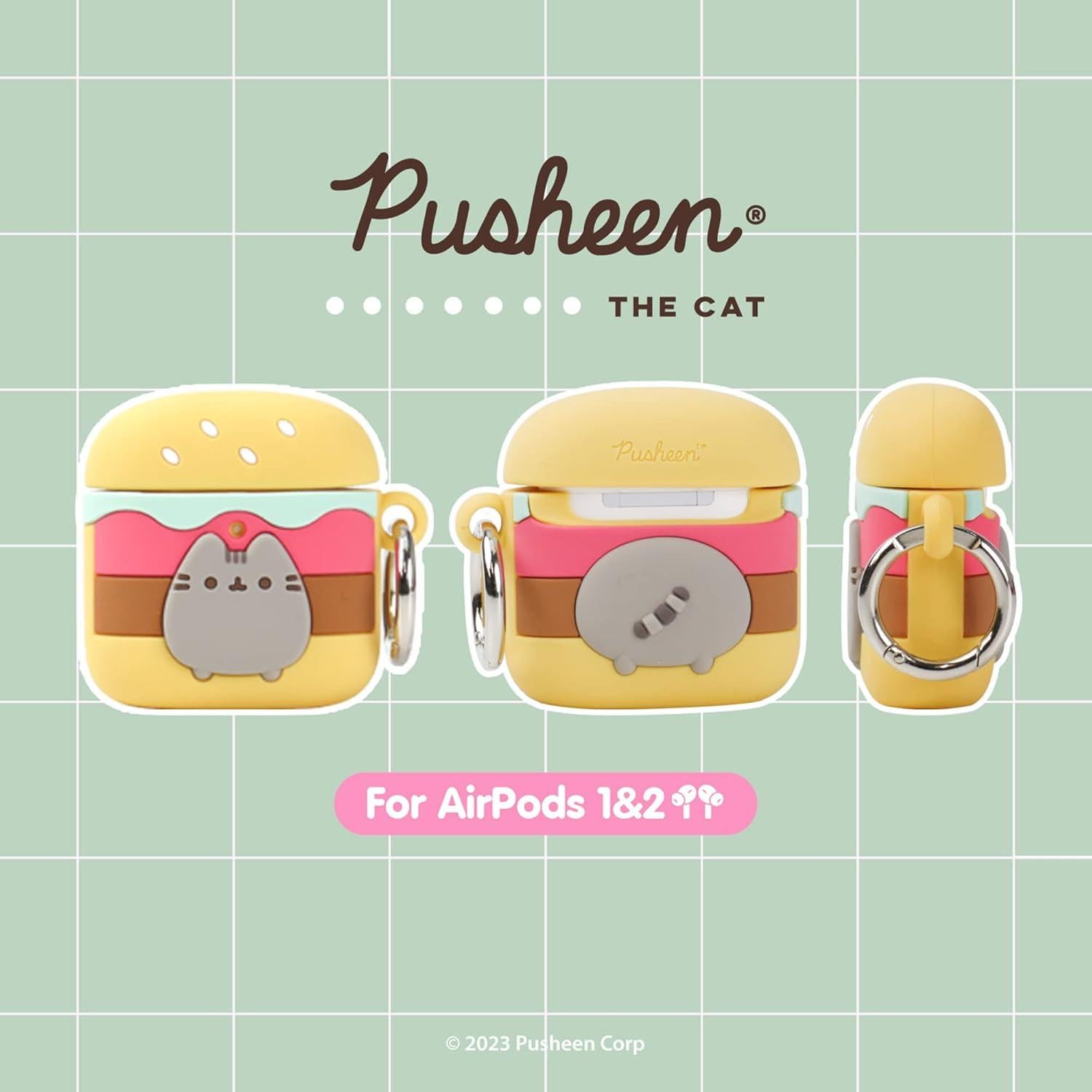 Funda Silicona iFace Pusheen para AirPods 1 y 2 - Hamburguesa