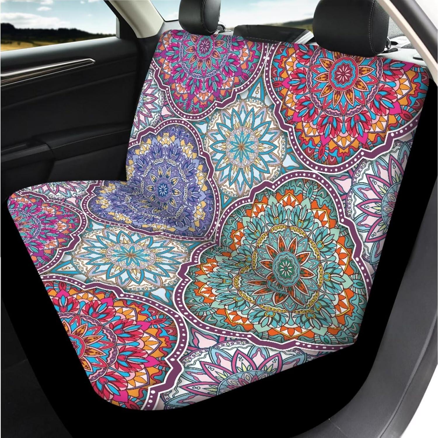 Juego Completo Fundas de Asiento de Coche DBBXHZJY Mandala 14 Pcs