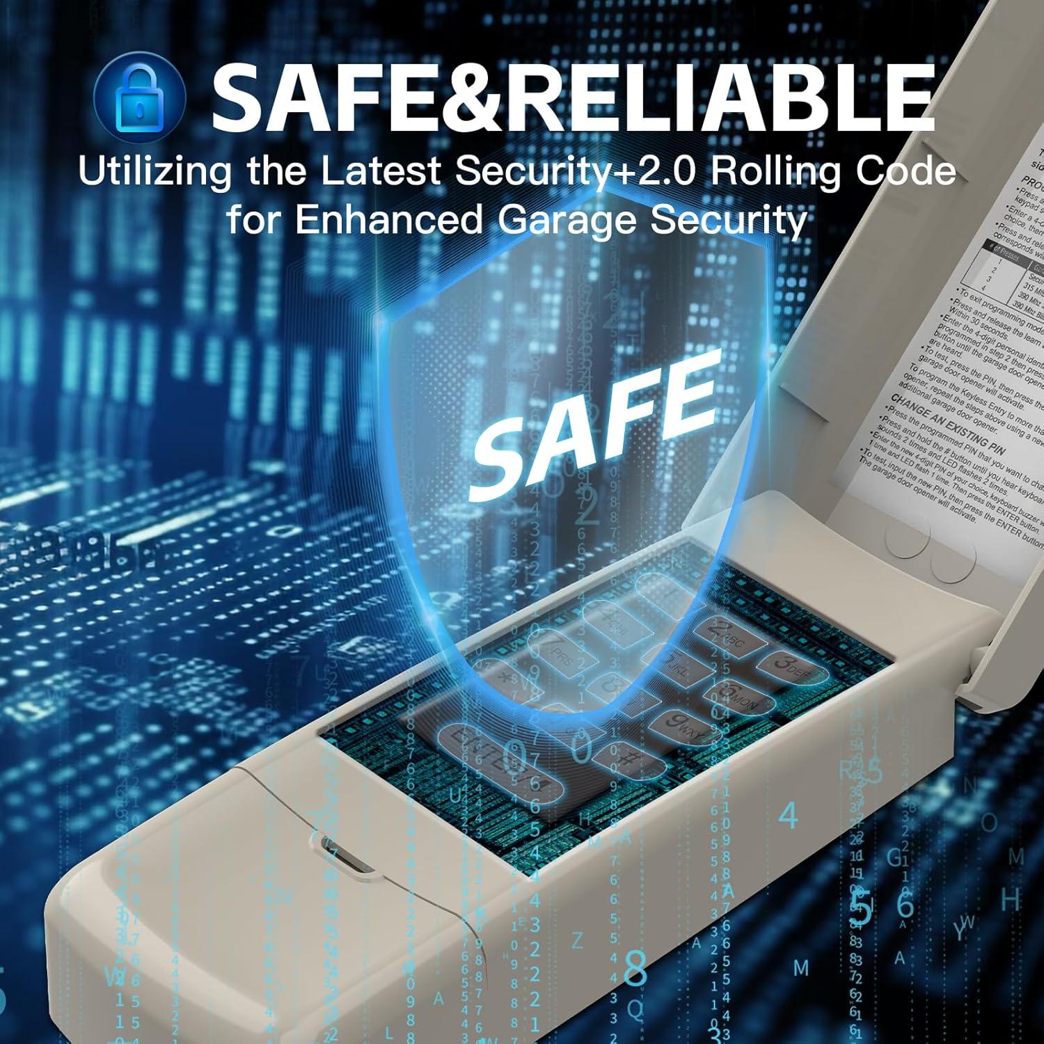 Teclado Inalámbrico para Puerta de Garaje Acvoce 877MAX