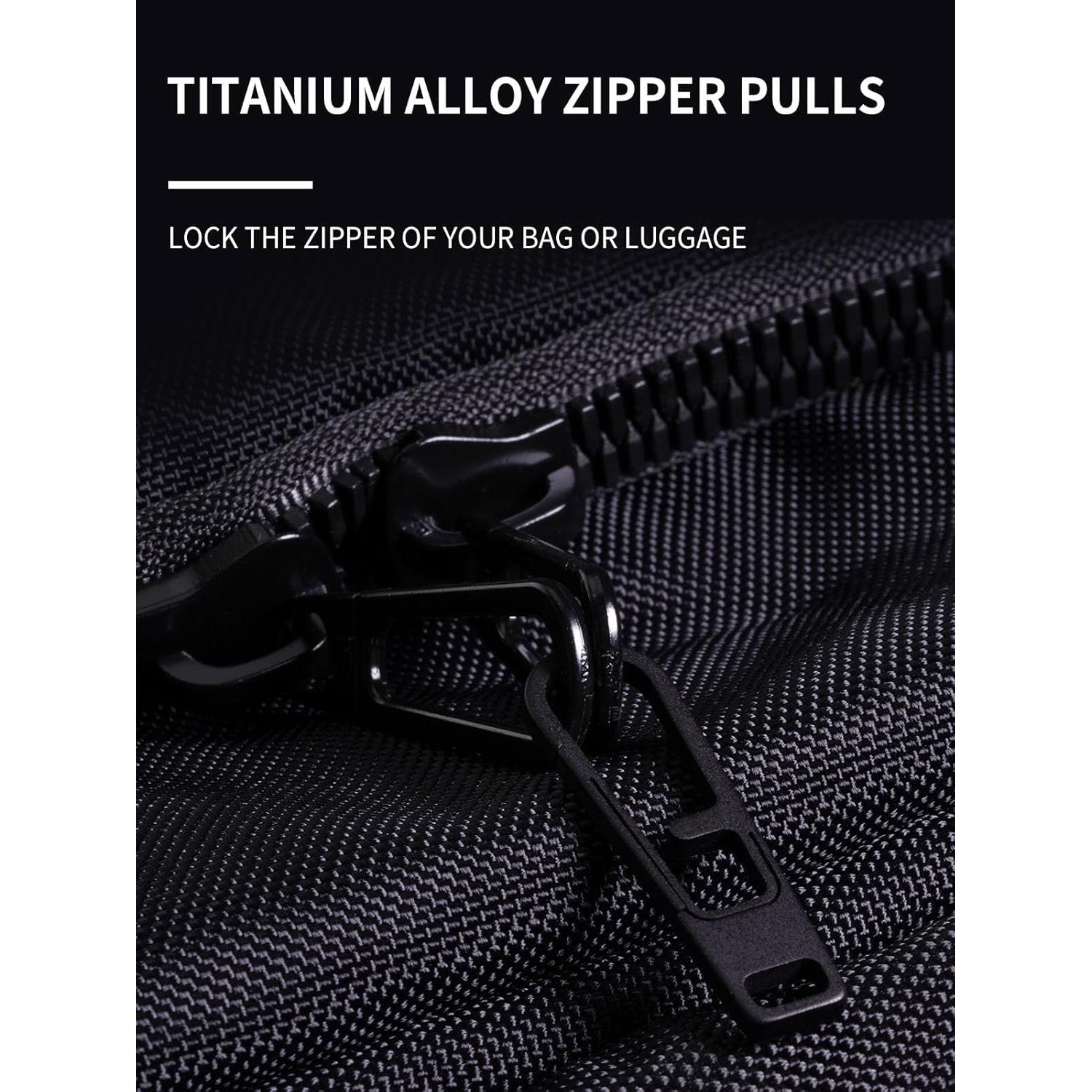 Tiradores de Cremallera de Titanio Tikidesign 2PCS Universal Negro