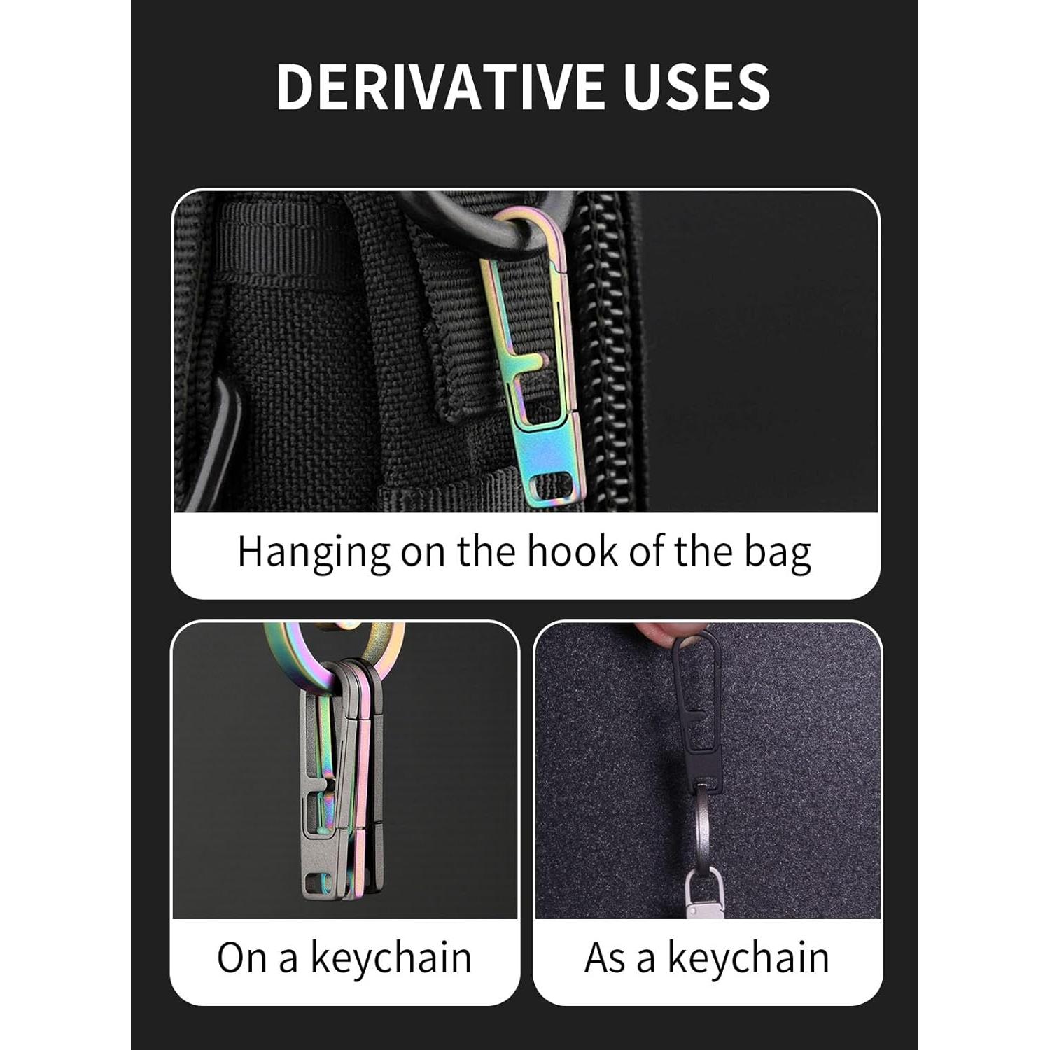 Tiradores de Cremallera de Titanio Tikidesign 2PCS Universal Negro