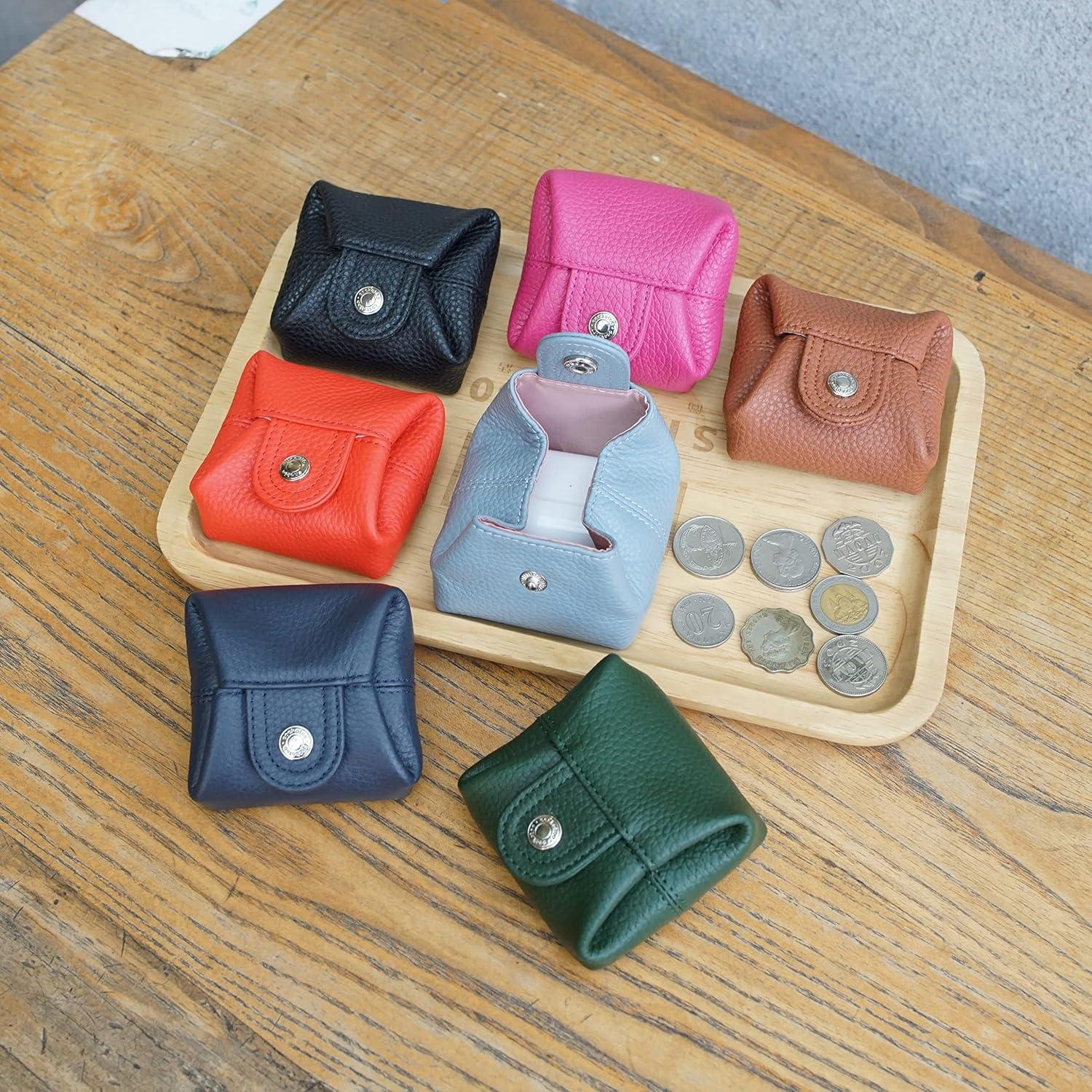 Monedero de Cuero Genuino Cockatoo Grande Negro