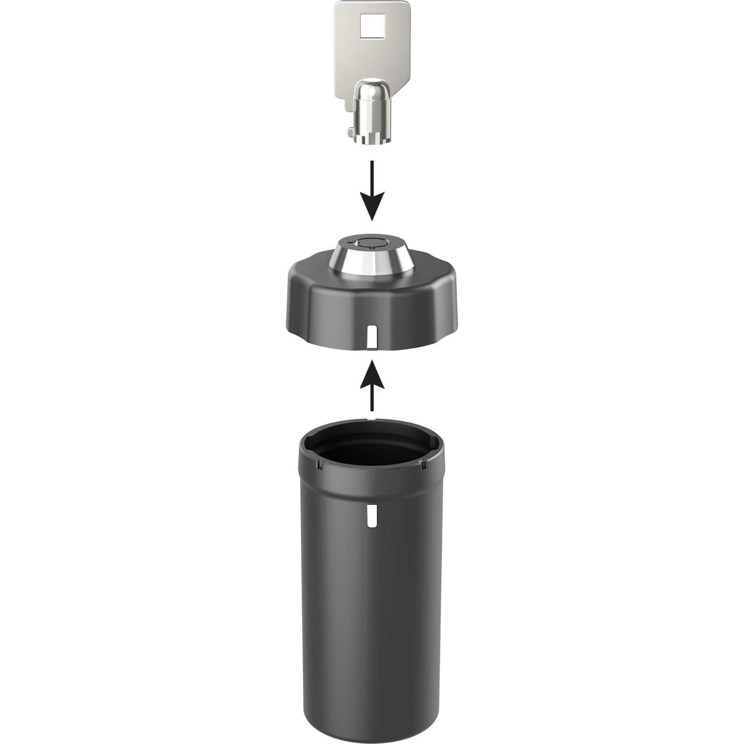 Contenedor de Pastillas Ezy Dose Negro con Cerradura - Tamaño Pequeño