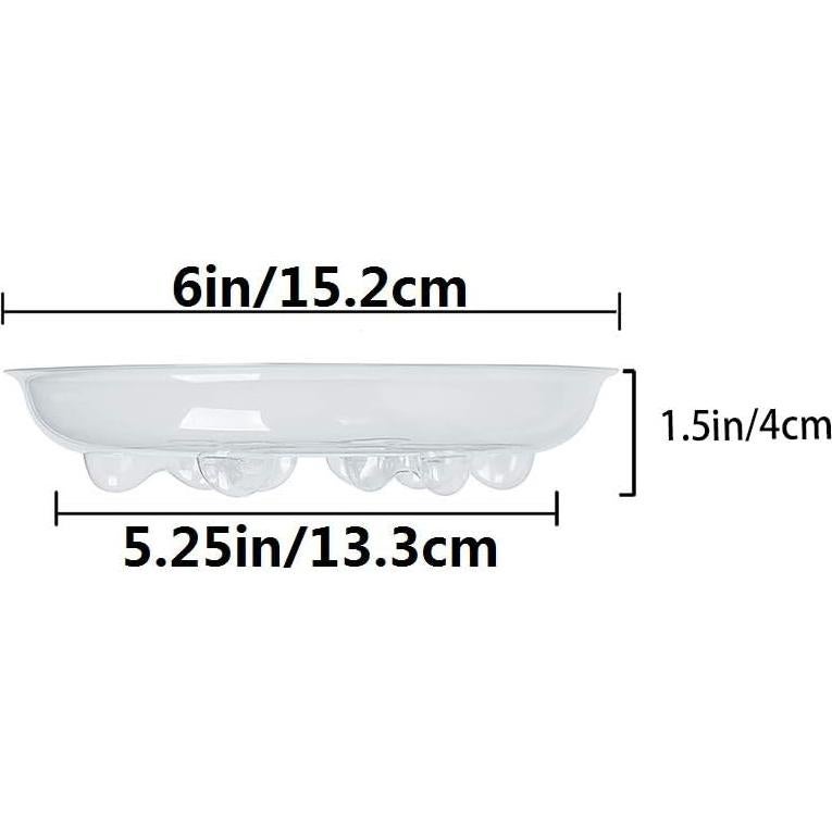 Plato de Plástico Claro Idyllize 6 Piezas 15.24 cm para Macetas