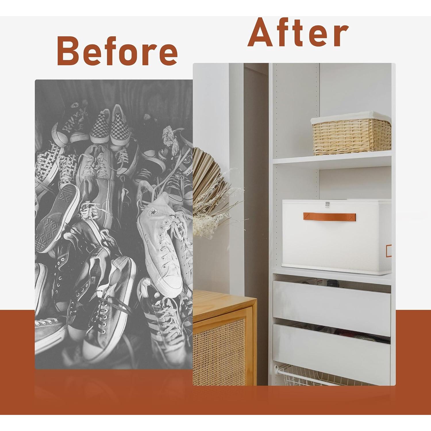 Organizador de Zapatos Atsuhut Beige Pro 16 Pares Plegable