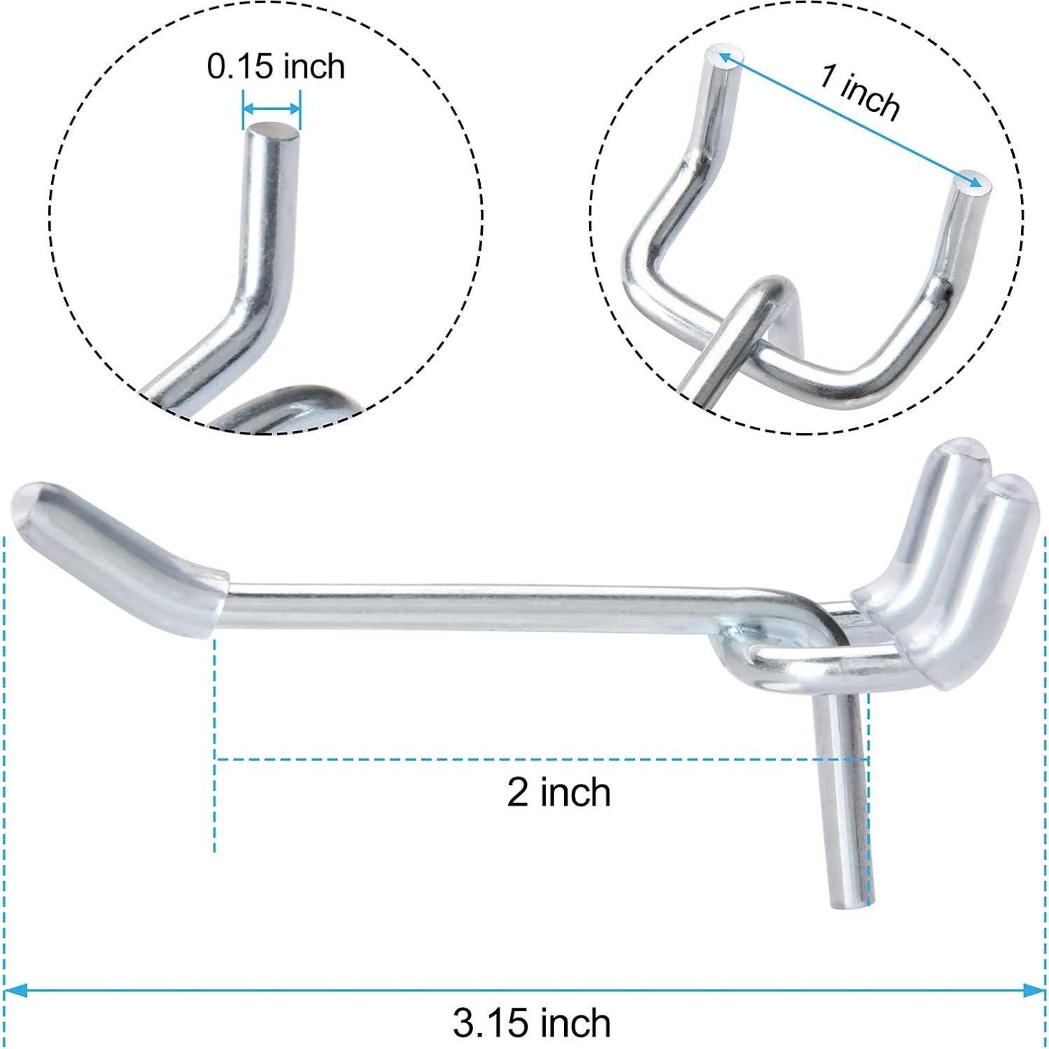 Ganchos para Tablero Perforado BetzFord 2" Metal 50 Pcs