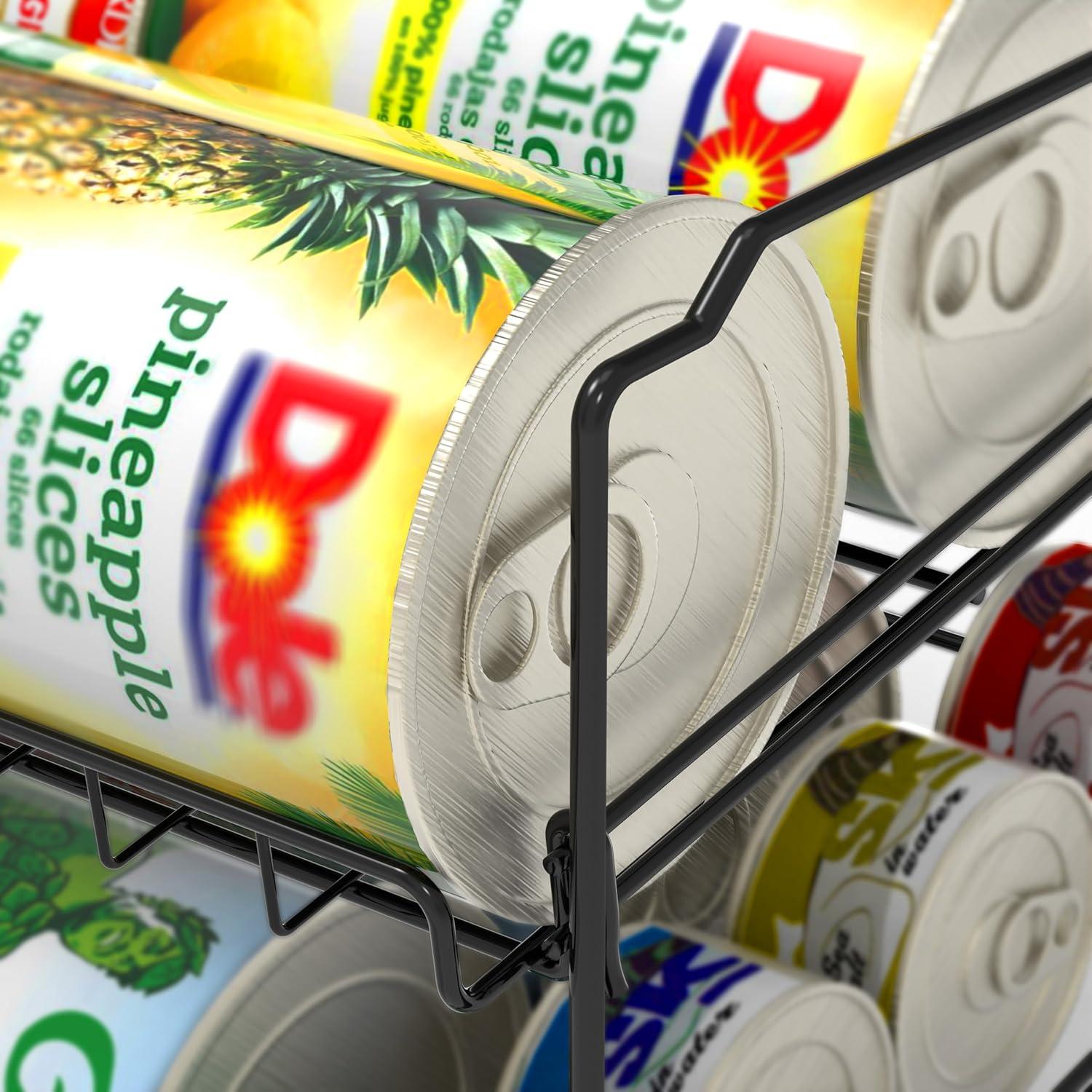 Soporte para Latas Apilable Simple Houseware Negro - Juego de 2