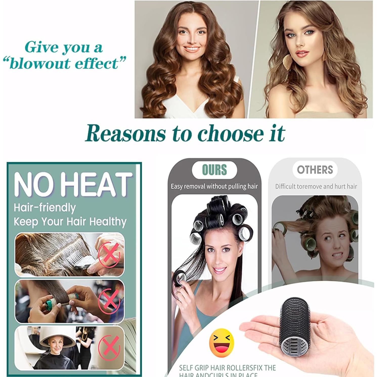 Juego de Rulos para Cabello ROPIKIS 18 Piezas Sin Calor