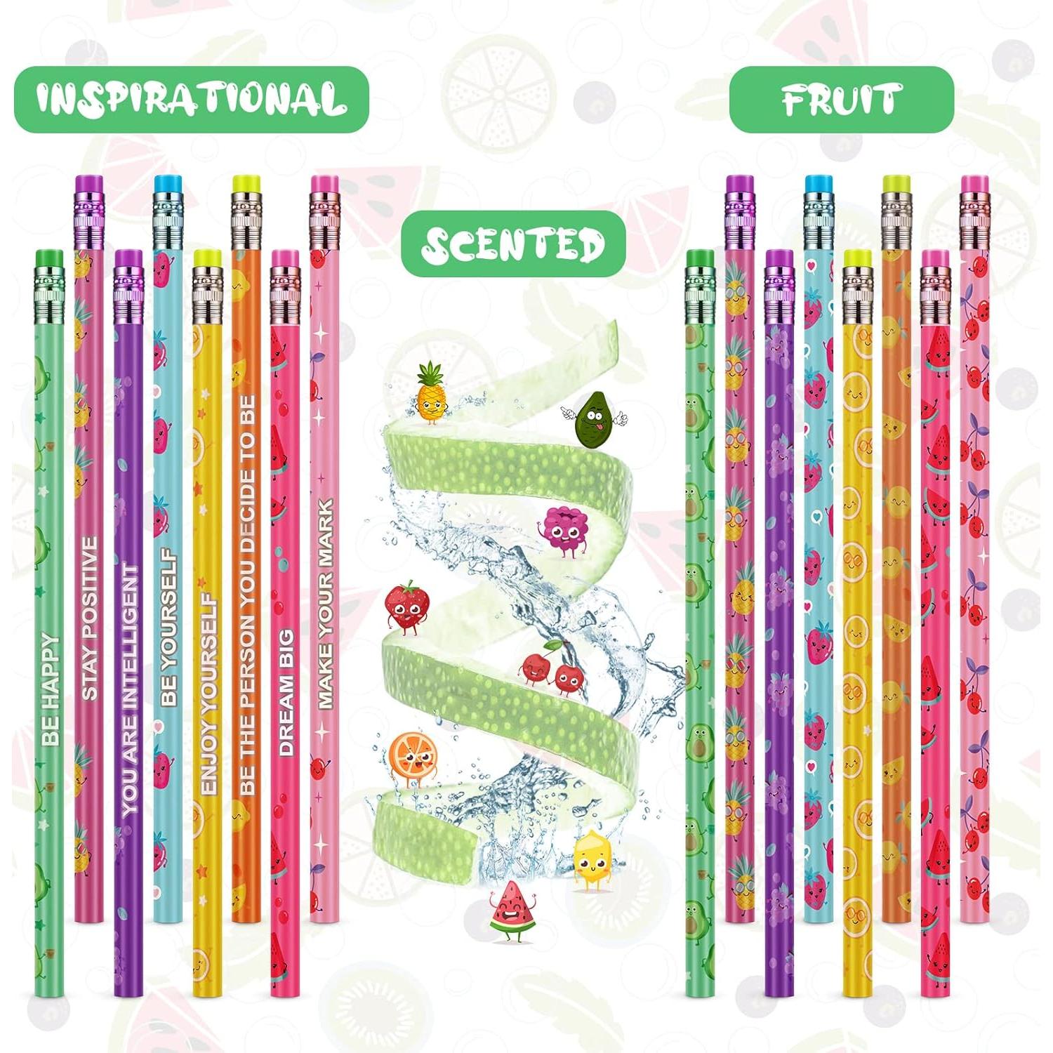 Lápices Aromatizados Leinuosen 48 Pcs Motivacionales para Niños