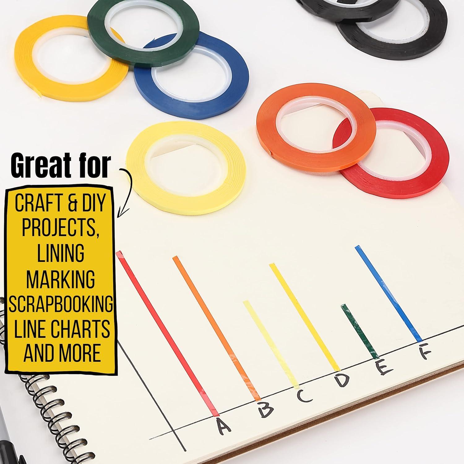 Cinta para Pizarra Blanca Mr. Pen, Paquete de 8 Colores Variados