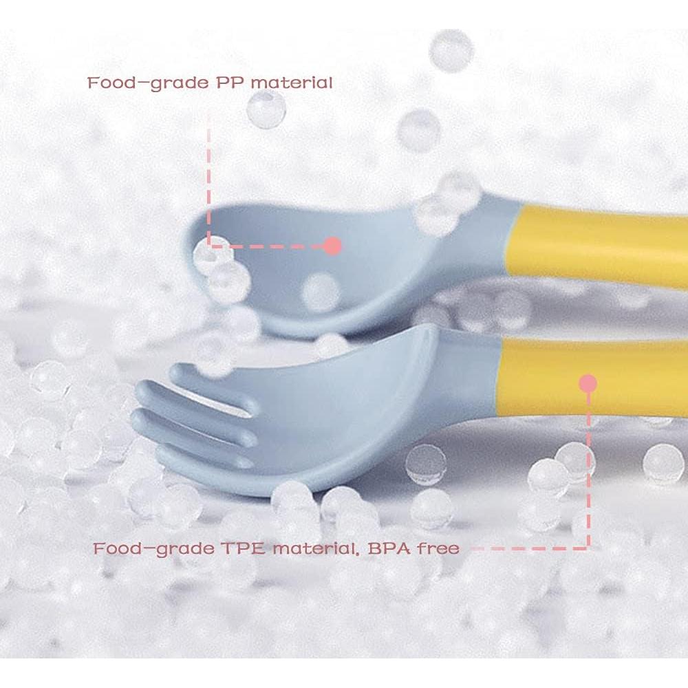 Utensilios para Niños NeigeTec - Cuchara y Tenedor Flexibles
