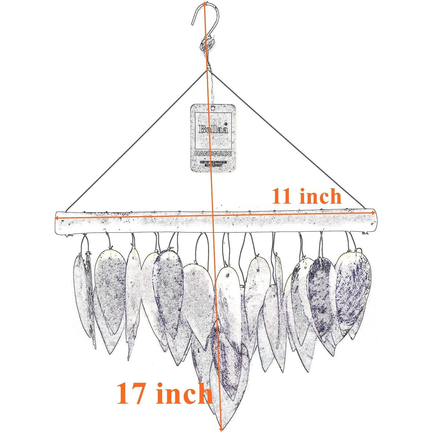 Campana de Viento Bellaa 43 cm Capiz Conchas Marinas Azul