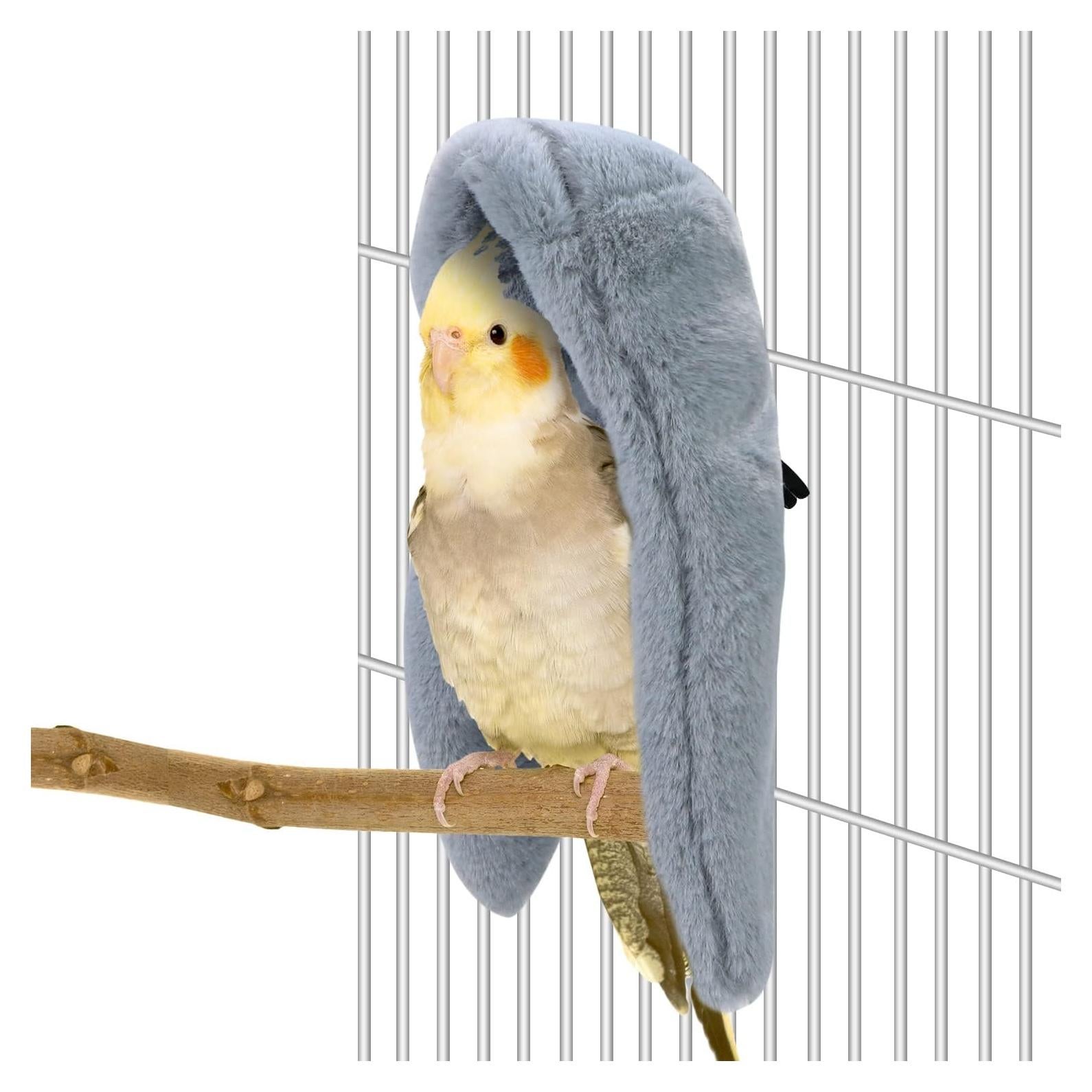 Manta Acogedora para Aves Wontee Mediana Gris 21.9x21.9 cm