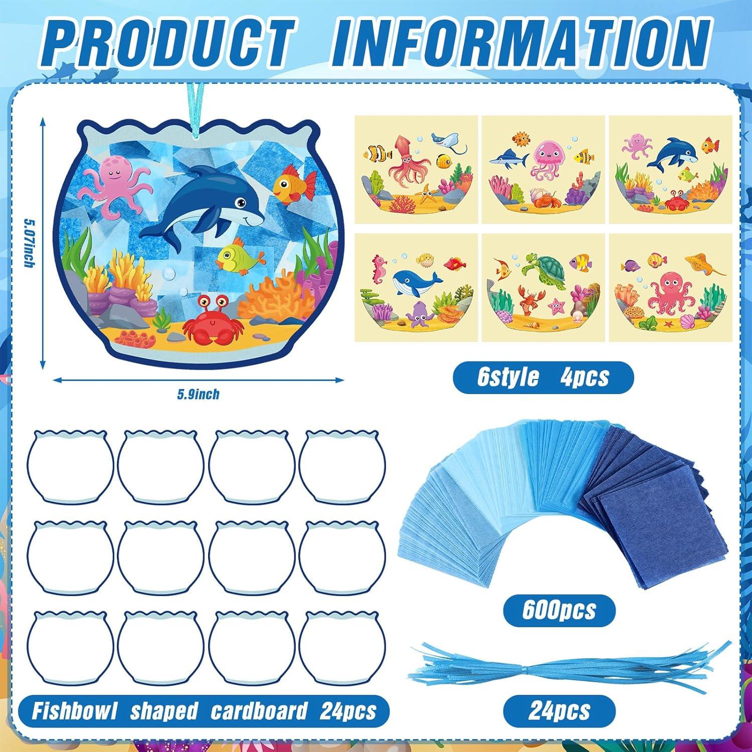 Kits de Manualidades en Papel Supervitae - 24 Sets Pecera DIY