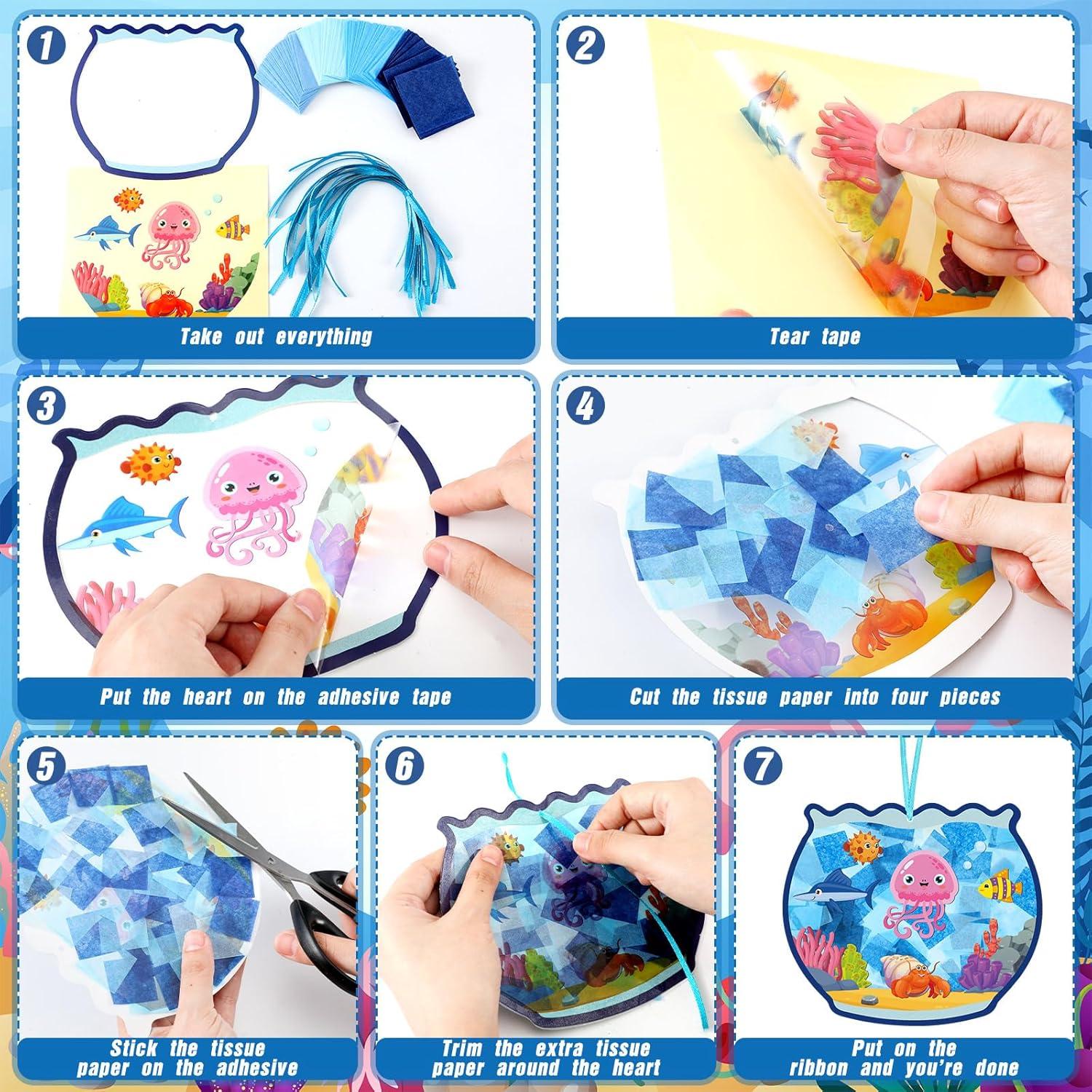 Kits de Manualidades en Papel Supervitae - 24 Sets Pecera DIY