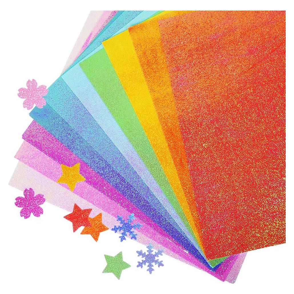 Papel de Origami Brillante UCEC 50 Hojas 25x25 cm 10 Colores