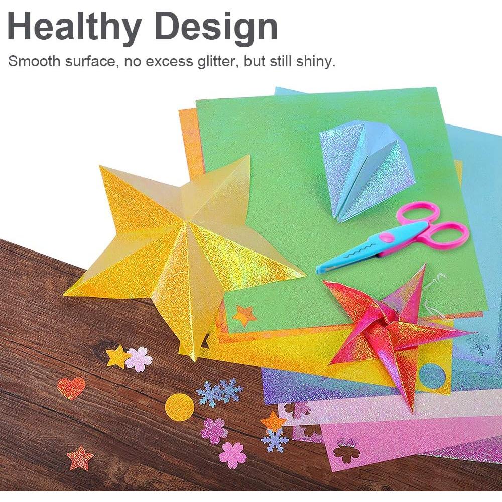Papel de Origami Brillante UCEC 50 Hojas 25x25 cm 10 Colores