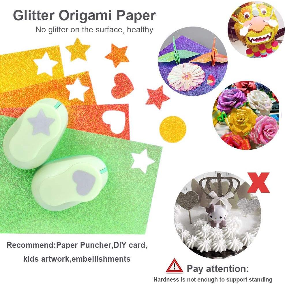 Papel de Origami Brillante UCEC 50 Hojas 25x25 cm 10 Colores