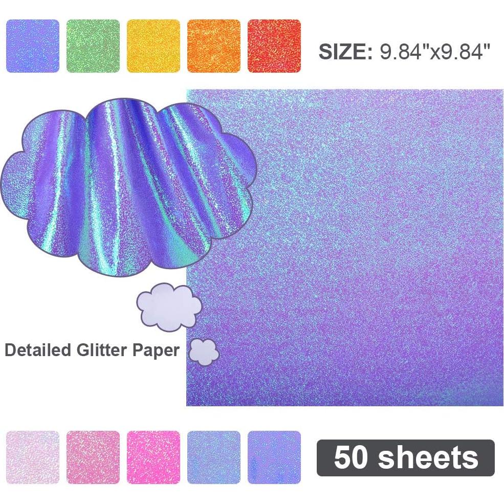 Papel de Origami Brillante UCEC 50 Hojas 25x25 cm 10 Colores