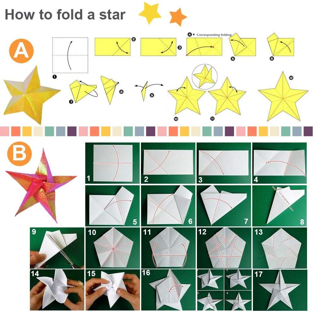 Papel de Origami Brillante UCEC 50 Hojas 25x25 cm 10 Colores