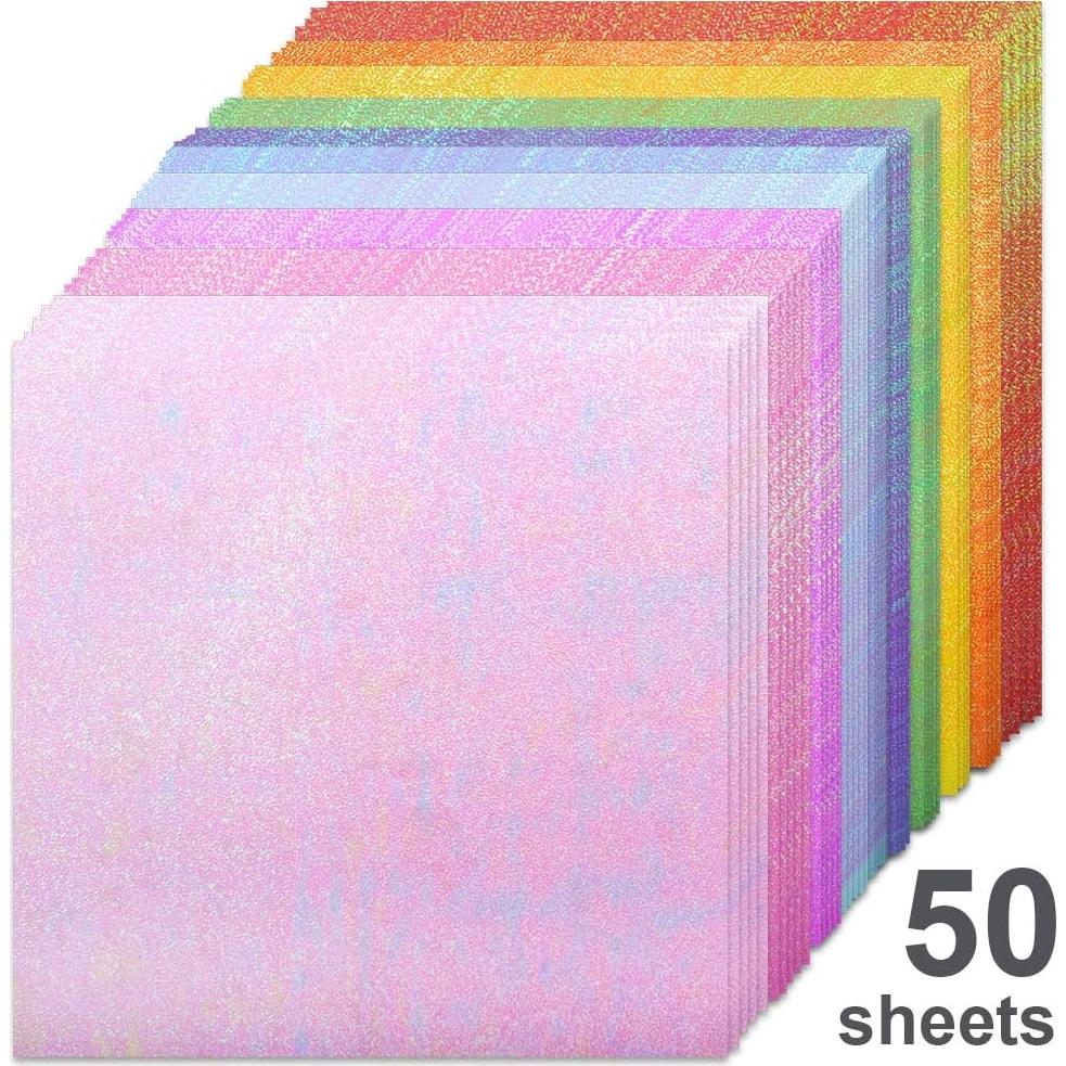 Papel de Origami Brillante UCEC 50 Hojas 25x25 cm 10 Colores