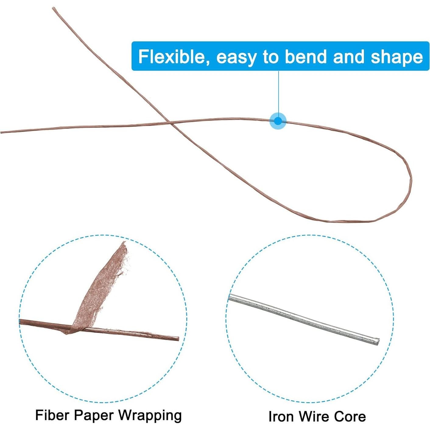 Alambre de Tallo Floral PATIKIL 26 Gauge 36 cm Marrón 100 Pcs