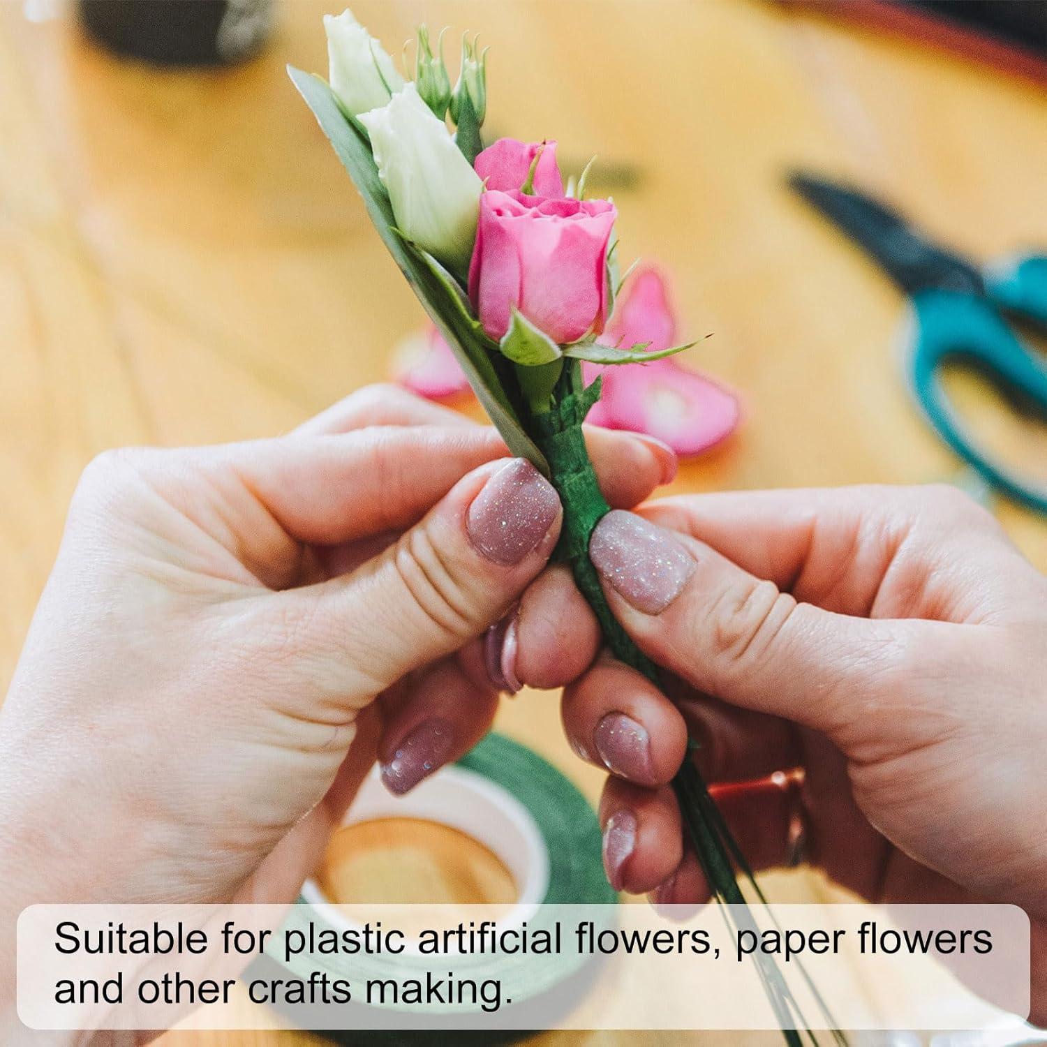 Alambre de Tallo Floral PATIKIL 26 Gauge 36 cm Marrón 100 Pcs