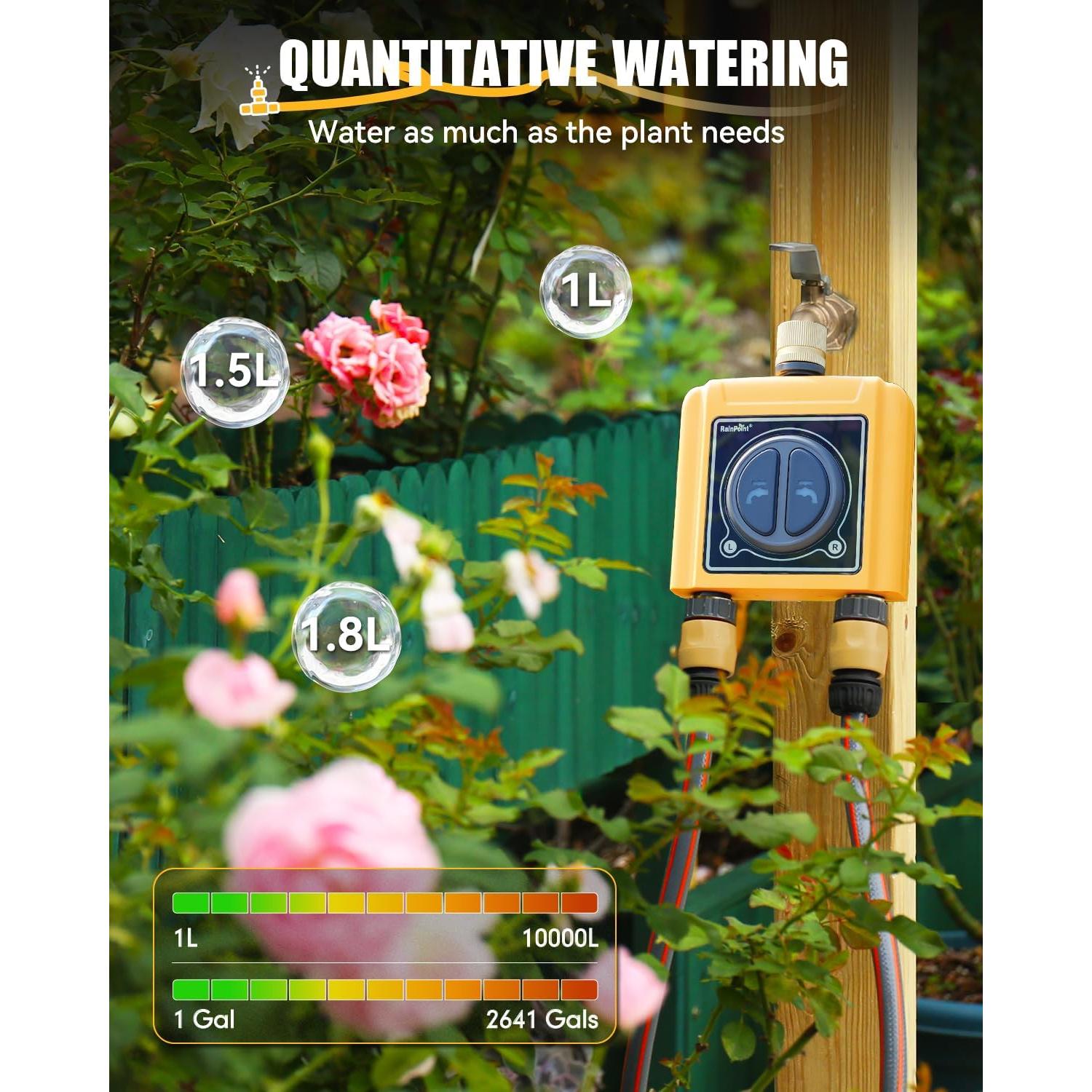 Temporizador de Riego WiFi RAINPOINT 2 Zonas Bronce