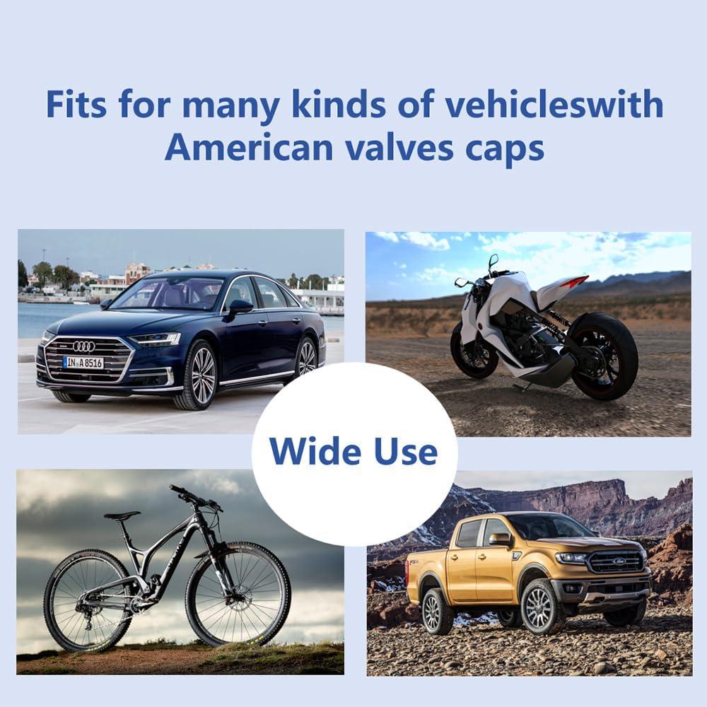 Tapa de Válvula Universal Pixounacai - Aluminio, Paquete de 4